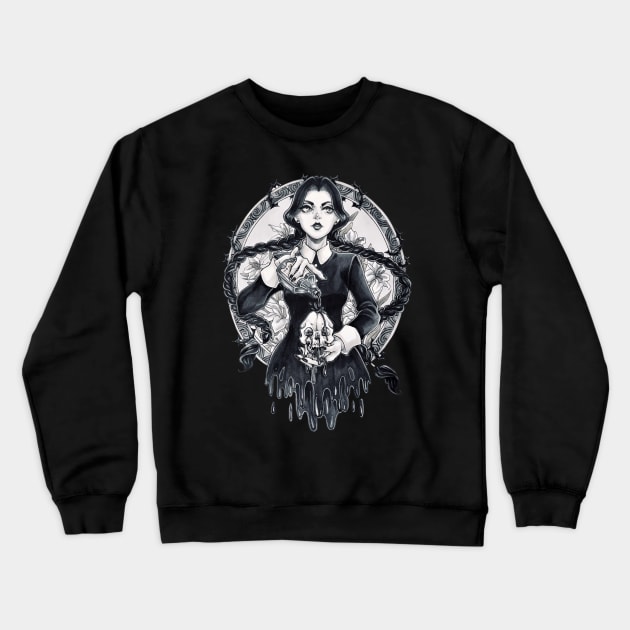 Wednesday Addams Crewneck Sweatshirt by C-Yen